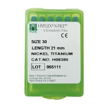 Hygenic® Hyflex® X-File® en acier inoxydable - 21 mm, 6 par emballage