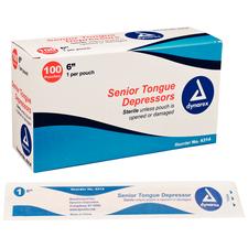 Tongue Depressor – Senior Size, Sterile, 100/Pkg