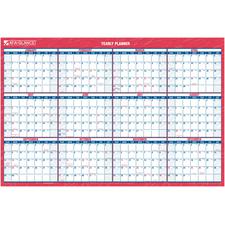 Double-Sided Wall Planner, Red/Blue