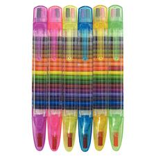Transparent Glitter Stacking Point Crayons, 5-1/2", 12/Pkg