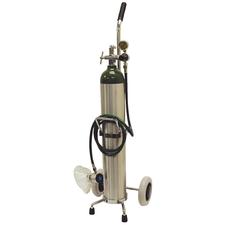 “E” Demand Valve Oxygen Resuscitator Kit on Cart –  High Flow Regulator