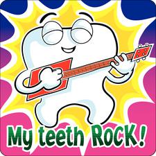 Dental Stickers, 2-1/2" W x 2-1/2" H, 100/Roll