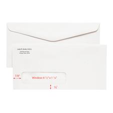 Single Window Envelopes - Self-Seal, White, Personalized,
9-1/2" W x 4-1/8" H, 500/Pkg