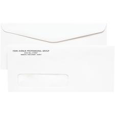 Single Window Envelopes - Gummed-Flap, White, Personalized,
9-1/2" W x 4-1/8" H, 500/Pkg