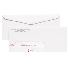 Single Window Envelopes – Gummed-Flap, White, Personalized, 8-7/8" W x 3-7/8" H, 500/Pkg