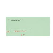 Single Window Envelopes - Self-Seal, Green, Blue, Personalized,
9-1/2" W x 4-1/8" H, 500/Pkg