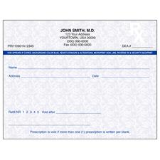 Florida Prescription Blanks – 2 Part, First Part Personalized, Second Part Blank, 5-1/2" W x 4-1/4" H, 100 Sets/Pad, 5 Pads/Pkg