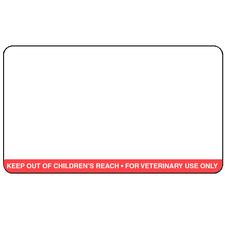 LabelWriter Veterinary Prescription Label, White w/Red Stripe Message, 3-1/10" W x 1-4/5" H, 400/Roll