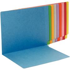 11-pt Color-Coded End-Tab Folder, No Fasteners, Full Tab, 9-1/2" x 12-1/4", 100/Box