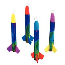 Foam Metallic Rocket Flyers, Assorted Colors, 12/Pkg