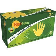 BeeSure® Latex Exam Gloves – Powder Free, 100/Box
