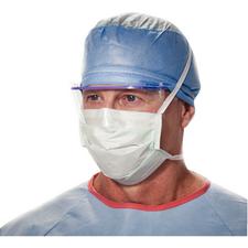 Antifog Surgical Masks – Pleated Style with Ties, Green, 50/Pkg
