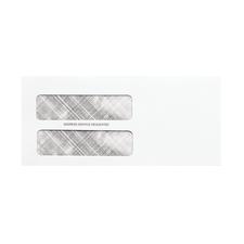 Double Window Envelopes Gummed-Flap, Security Lined, White, 8-7/8" Wx 4" H, 500/Pkg, Eaglesoft compatible