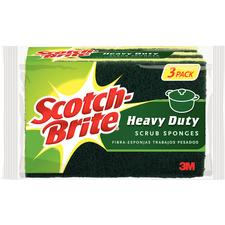 Scotch-Brite Heavy-Duty Scrubber Sponges – 4-1/2" X 2-3/4", Yellow/Green