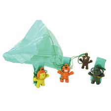 Zoo Animal Paratroopers, Assorted, 1-1/2", 48/Pkg