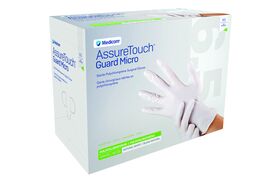 Gants chirurgicaux AssureTouch Guard Micro en polychloroprène – Sans poudre, sans latex, blanc naturel, 50/boîte