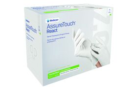 Gants chirurgicaux AssureTouch React en polyisoprène– Sans poudre, sans latex, blanc naturel, 50/boîte