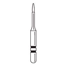 Two Striper® FGSS Microprep™ Diamond Burs – FGSS, Medium, Blue, Needle, # MP89M, 0.7 mm Diameter, 5/Pkg
