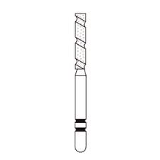 Two Striper® TS2000™ Diamond Burs – FG, Coarse, Green, KR Cylinder, KR Cylinder, # 2013.8KR, 1.6 mm Diameter, 8.0 mm Length, 5/Pkg