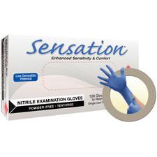 Sensation® Nitrile Powder-Free Exam Gloves – Blue, 100/Pkg