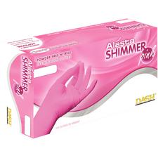 Alasta Shimmer Pink Nitrile Exam Gloves, 100/Pkg