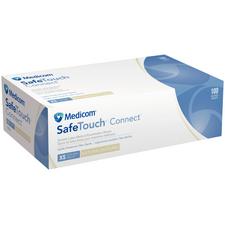 SafeTouch® Connect™ Latex Exam Gloves – Powdered, Smooth, 100 Gloves/Box