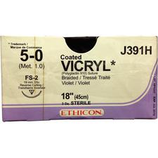 Coated VICRYL® Violet Braided – Absorbable, Reverse Cutting, 36/Pkg