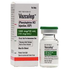 Vazculep™ Phenylephrine Hydrochloride (HCl) – Injection, 10 mg/ml Strength, 10 ml, 1/Pkg, NDC 76014-0004-33