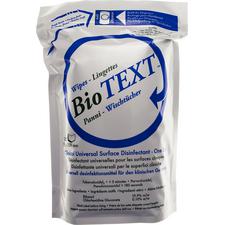 Lingettes désinfectantes pour surfaces BioTEXT™ – Recharge, 100 lingettes/sachet, 8 sachets/emballage