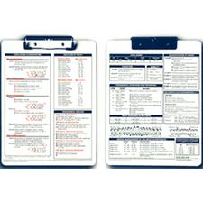 Dental Hygiene Reference Clipboard With a Wire Clip