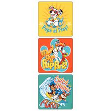 Licensed TV Cartoon Stickers, 2-1/2" W x 2-1/2" H, 6 Designs/Roll, 100/Roll