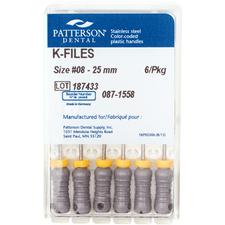Patterson® K-Files – 25 mm Length, 6/Pkg