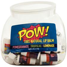 Bocal de baumes pour les lèvres POW assortis, 100/emb