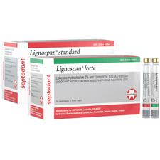 Anesthésique Lignospan® – Chlorhydrate de lidocaïne 2 % avec épinéphrine, cartouche de 1,7 mL, 50/emballage