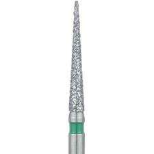 Patterson® Ultrasharp Diamond Burs – FG Standard, Coarse, Tapered Point, Needle Diamond, # 858-016, 1.6 mm Diameter, 10.0 mm Length, 5/Pkg