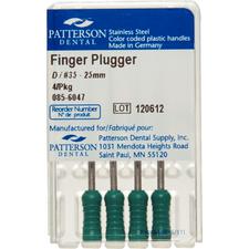 Patterson® Single Use Finger Pluggers – Color-Coded Plastic Handles, 4/Pkg