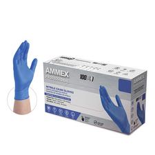 Ammex® Blue Nitrile Exam Gloves – Latex Free, Powder Free, Cerulean, 100/Pkg