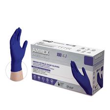 Ammex® Indigo™ Nitrile Exam Gloves – Powder Free, Latex Free, Indigo, 100/Pkg