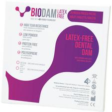 Biodam® Polyisoprene Dental Dam – 6" x 6", Latex Free, Violet, 20/Pkg