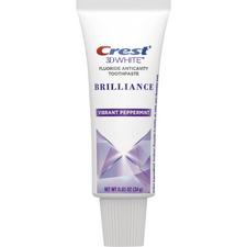 Crest® 3D White™ Brilliance + Advanced Stain Protection Toothpaste – Vibrant Peppermint, 0.85 oz Tube, 72/Pkg
