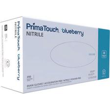 Gants d’examen en nitrile PrimaTouch® Blueberry – sans latex, sans poudre, bleus, 250/emballage