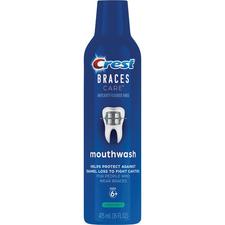Crest® Braces Care™ Anticavity Fluoride Mouthwash – Fresh Mint, 475 ml Bottle, 4/Pkg