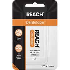 REACH® Dentotape® Waxed Floss – Unflavored, 100 yd Refill