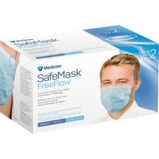 Medicom® SafeMask® FreeFlow™ Procedure Earloop Face Masks – ASTM F2100 Level 2, 50/Pkg