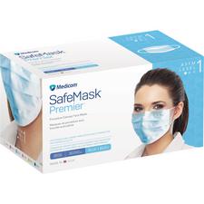 Masques SafeMask® Premier à faible barrière de protection - ASTM niveau 1, 50/boîte