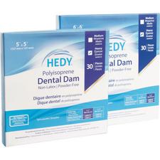 Hedy® Polyisoprene Dental Dam – Latex Free, Powder Free, Blue, 30/Pkg