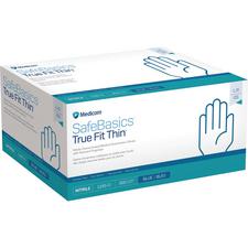 SafeBasics™ True Fit Thin™ Blue Nitrile Exam Gloves – Latex Free, Powder Free, 300/Pkg