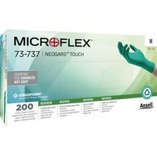 MicroFlex® 73-737 Neogard™ Touch Neoprene Exam Gloves – Powder Free, Latex Free, Green