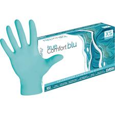 True Comfort® Blu Polychloroprene Exam Gloves – Powder Free, Latex Free, Ocean Blue, 100/Pkg