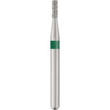 Patterson® Sterile Single-Use Diamond Burs – FG, Coarse, Green, Flat End Cylinder, # 835, 25/Pkg